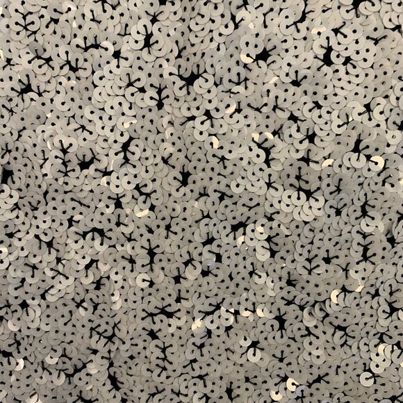 Ann Taylor Women’s Sequin Top Size M Gray Black Lined Short Sleeves Stretch GUC - Picture 3 of 9